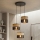 KARBON pendant lamp on cord, 3x E27/15W/230V, black/brown