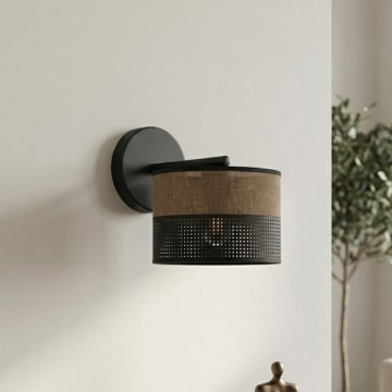 KARBON Wall Lamp 1xE27/15W/230V Black/Brown