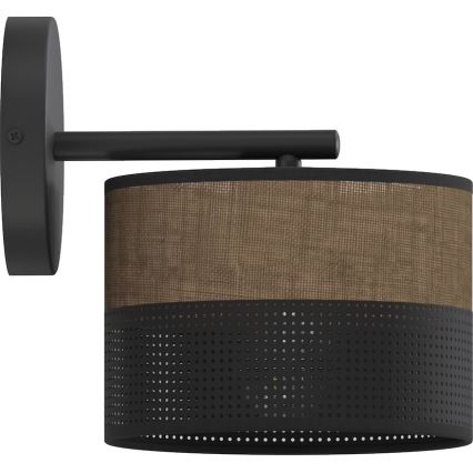 KARBON Wall Lamp 1xE27/15W/230V Black/Brown