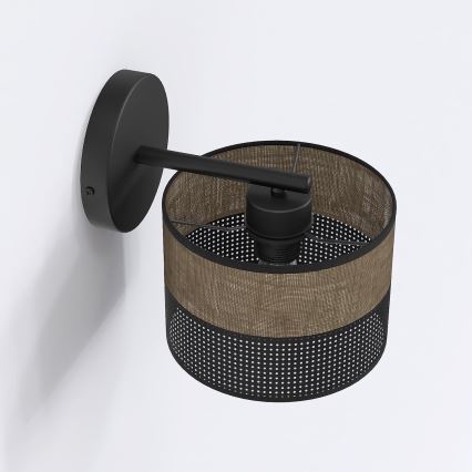 KARBON Wall Lamp 1xE27/15W/230V Black/Brown