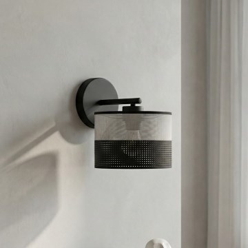 KARBON Wall Light 1x E27/15W/230V Black/Gray