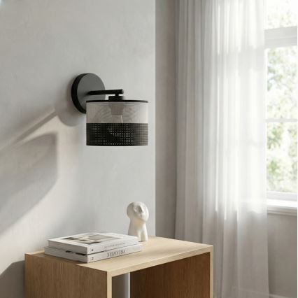 KARBON Wall Light 1x E27/15W/230V Black/Gray