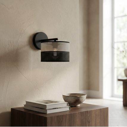 KARBON Wall Light 1x E27/15W/230V Black/Gray