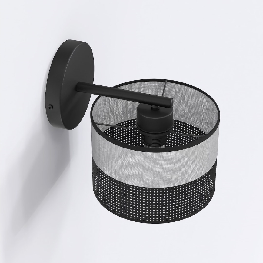 KARBON Wall Light 1x E27/15W/230V Black/Gray