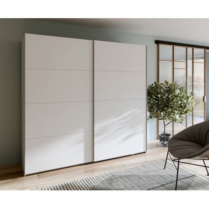 KARO mirrored wardrobe 220x210 cm white
