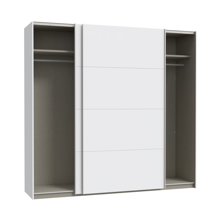 KARO mirrored wardrobe 220x210 cm white