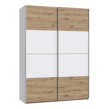KARO Wardrobe 150x210 cm White/Artisan Oak