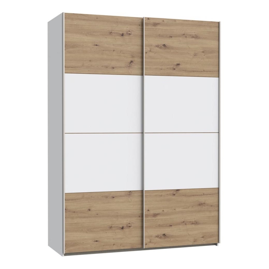 KARO Wardrobe 150x210 cm White/Artisan Oak