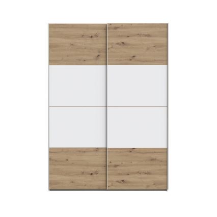 KARO Wardrobe 150x210 cm White/Artisan Oak