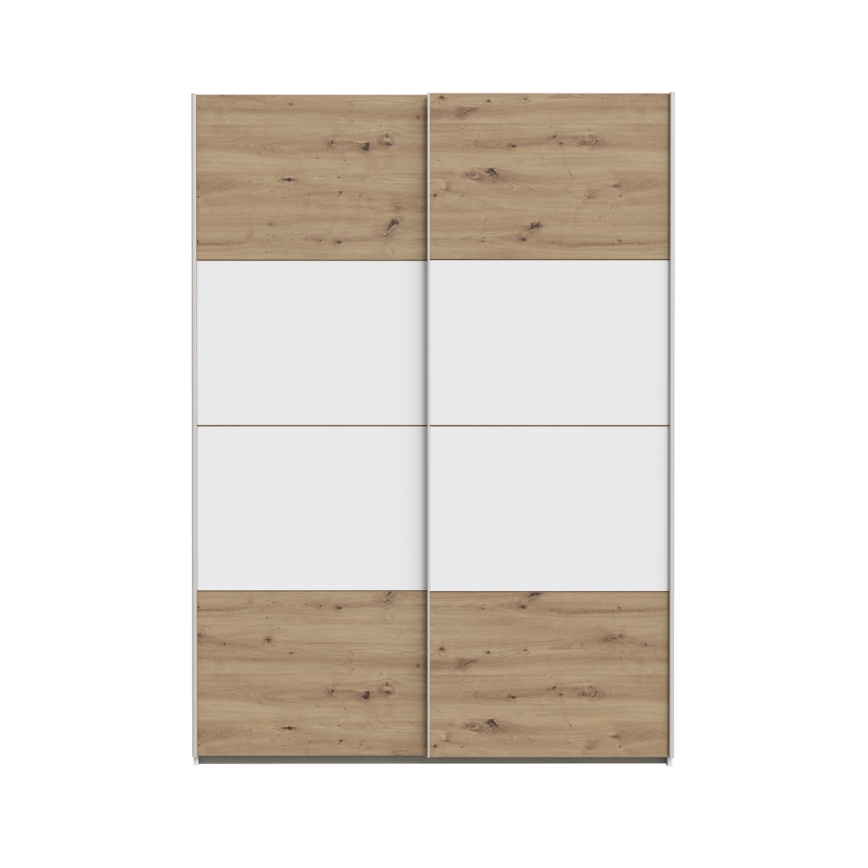 KARO Wardrobe 150x210 cm White/Artisan Oak