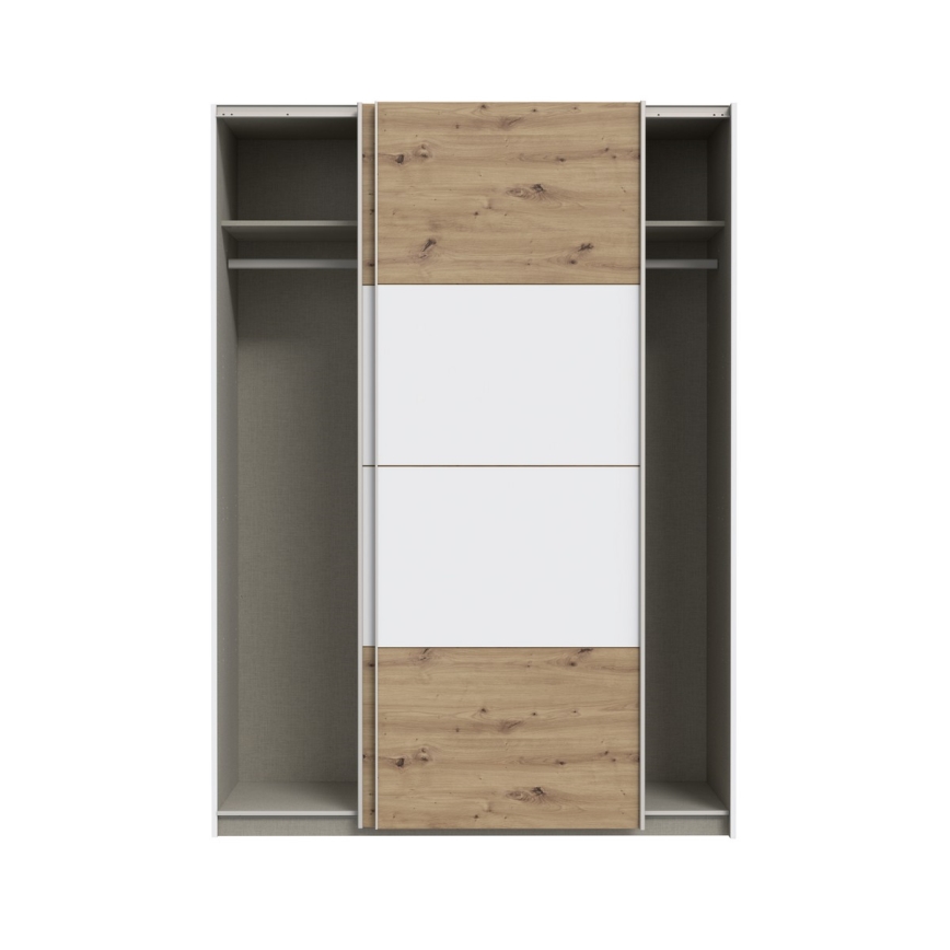 KARO Wardrobe 150x210 cm White/Artisan Oak