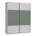 KARO Wardrobe 170 x 210 cm, Grey/Green