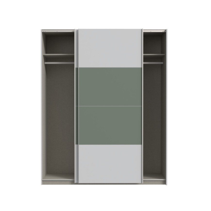 KARO Wardrobe 170 x 210 cm, Grey/Green