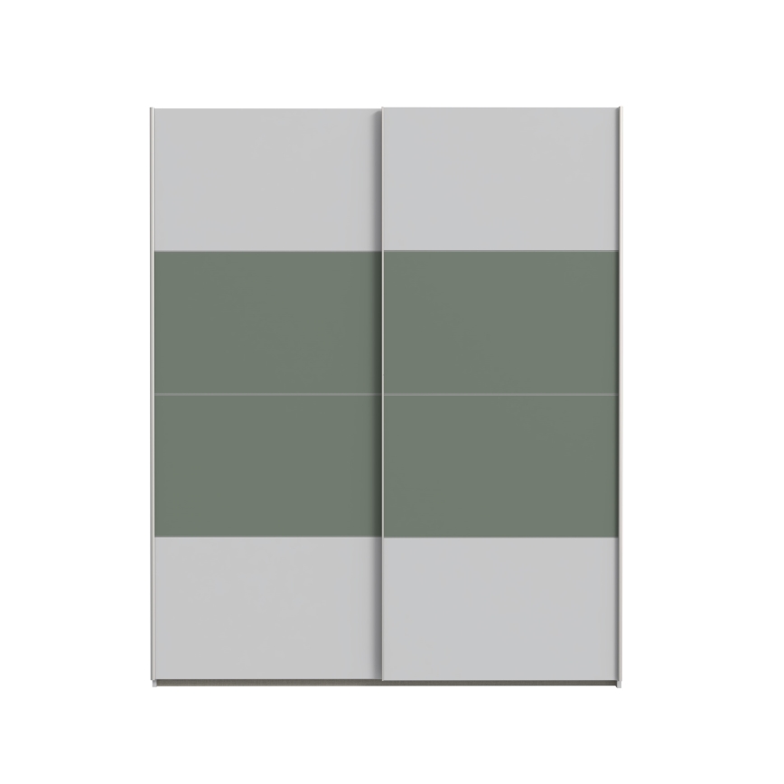 KARO Wardrobe 170 x 210 cm, Grey/Green