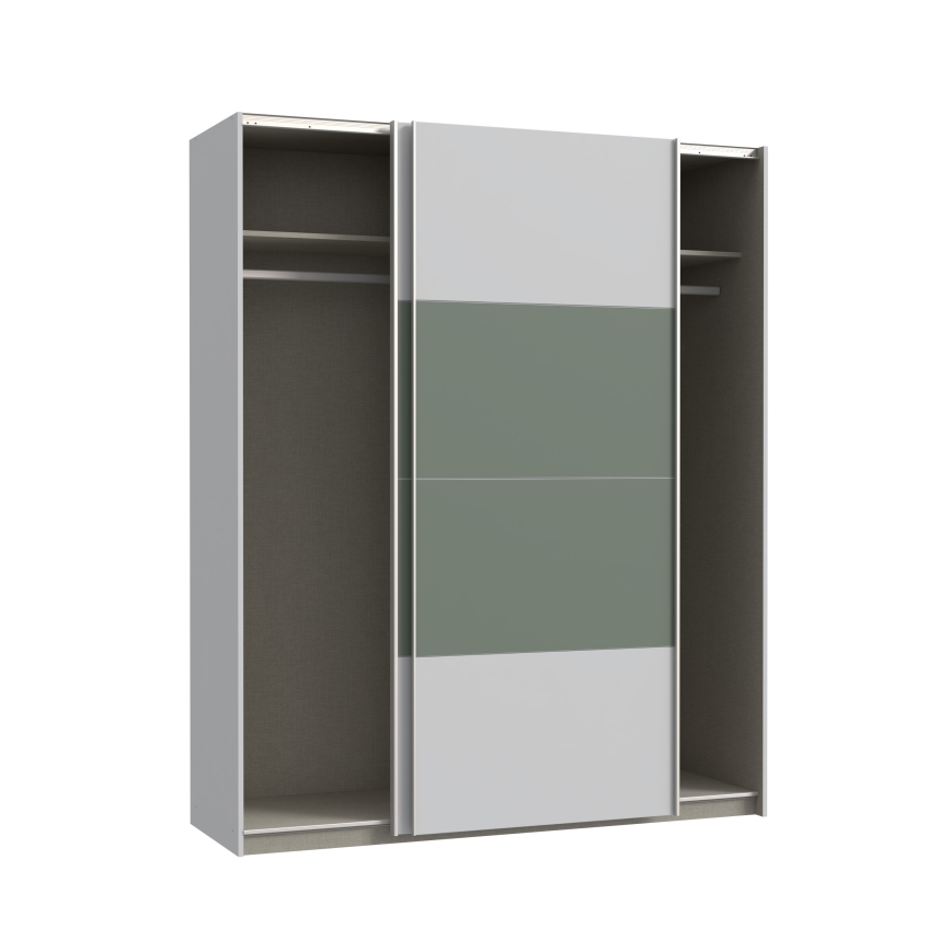 KARO Wardrobe 170x210 cm gray/green