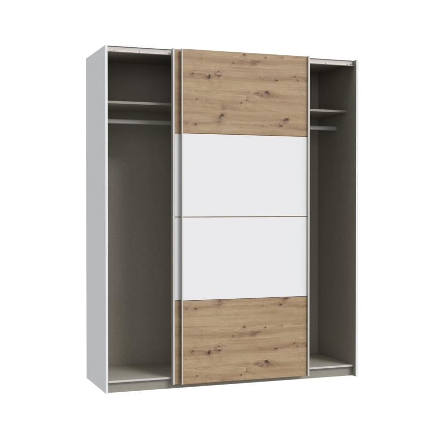 KARO Wardrobe 170x210 cm White/Artisan Oak