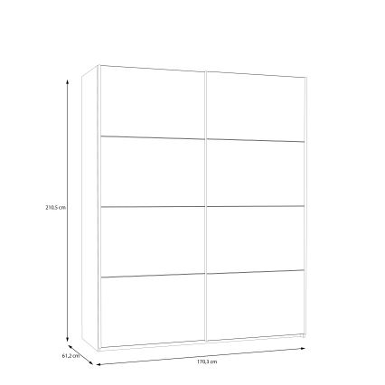 KARO Wardrobe 170x210 cm White