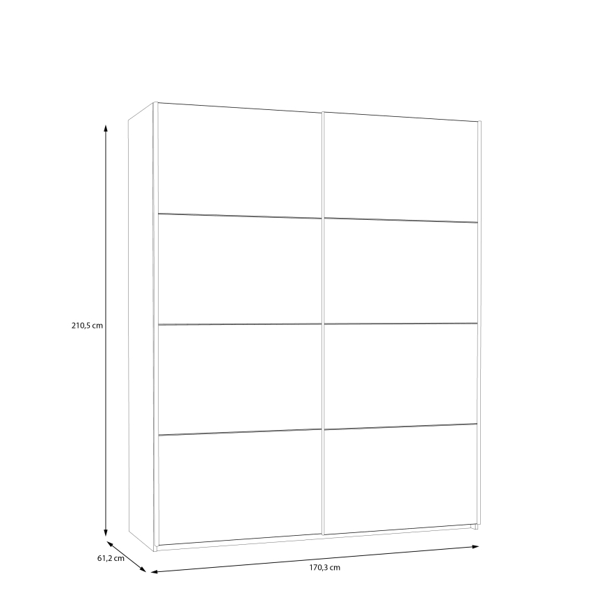 KARO Wardrobe 170x210 cm White