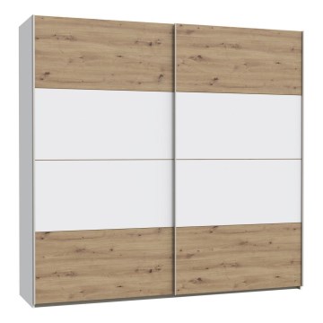 KARO wardrobe 220x210 cm white/artisan oak