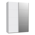 KARO Wardrobe with Mirror 150x210 cm, White
