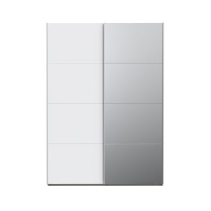 KARO Wardrobe with Mirror 150x210 cm, White