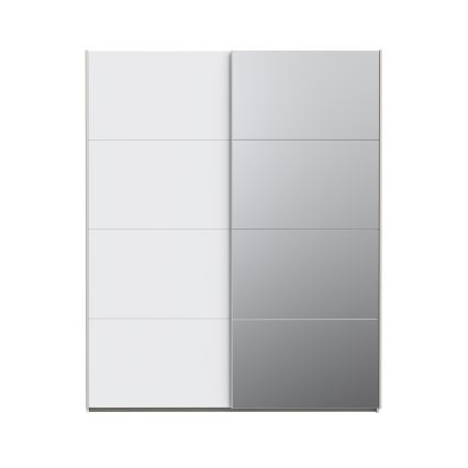 KARO Wardrobe with Mirror 170 x 210 cm, White