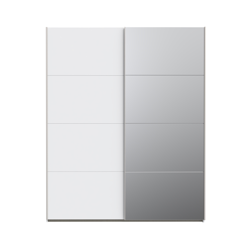 KARO Wardrobe with Mirror 170 x 210 cm, White