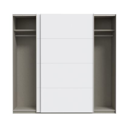 KARO Wardrobe with Mirror 220x210 cm White