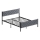 KAROM Metal Double Bed 120 x 200 cm, Grey — Supports up to 120 kg