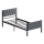 KAROM Metal Single Bed 90×200 cm – Grey, 120 kg Weight Capacity