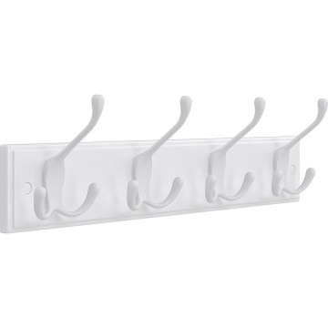 KATE wall-mounted coat rack, 40 x 11 x 7 cm, white