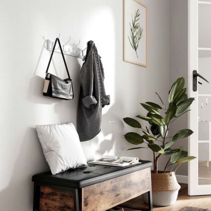 KATE wall-mounted coat rack, 40 x 11 x 7 cm, white