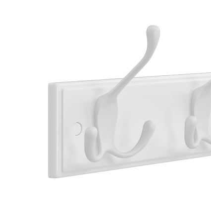 KATE wall-mounted coat rack, 40 x 11 x 7 cm, white