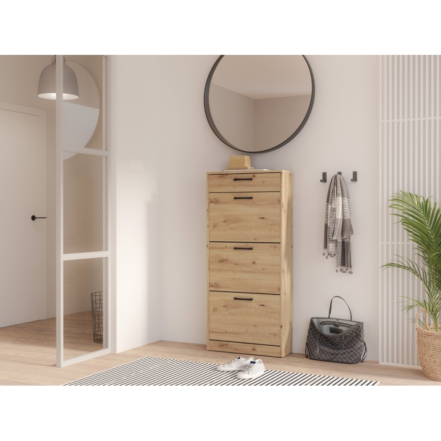 KAVI Shoe Cabinet, Artisan Oak