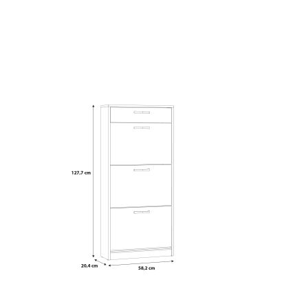 KAVI Shoe Cabinet, Artisan Oak