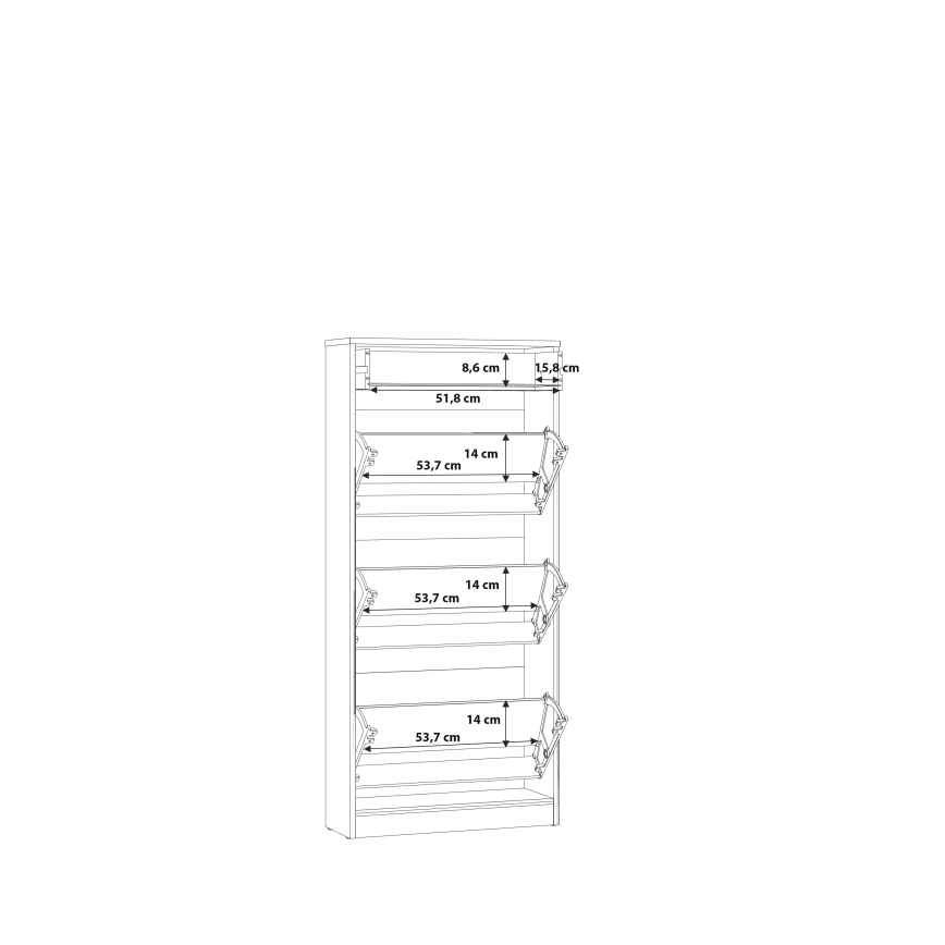 KAVI Shoe Cabinet, Artisan Oak