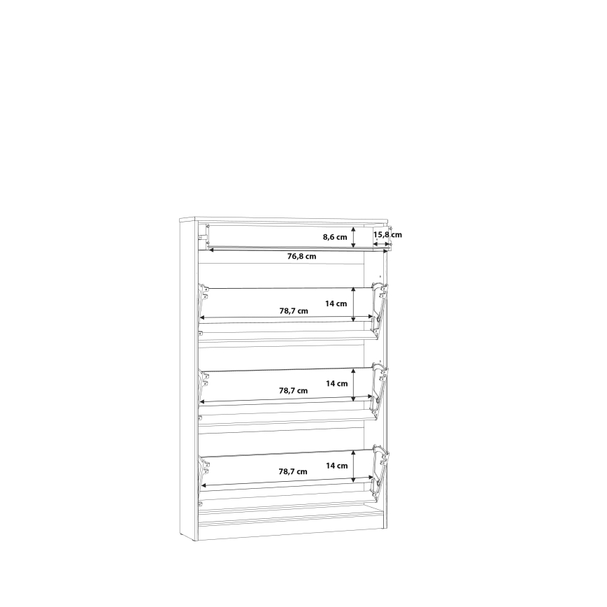KAVI Shoe Cabinet, Artisan Oak