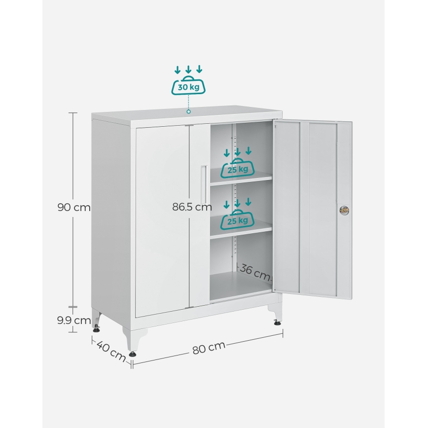 KAZE Office Cabinet 80 x 40 cm, White