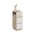 KELO Bedside Table 25 x 30 cm Brown/White
