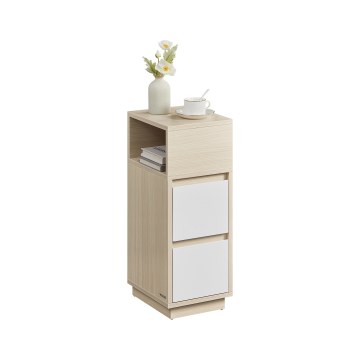 KELO Bedside Table 25 x 30 cm Brown/White