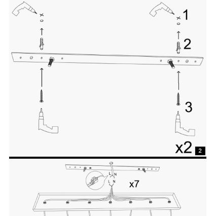 KEM Pendant Light 5xE27/40W/230V Gold