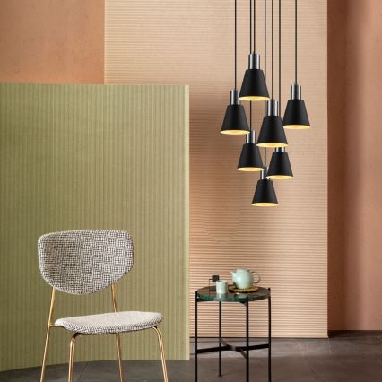 KEM Pendant Light 7xE27/40W/230V Black