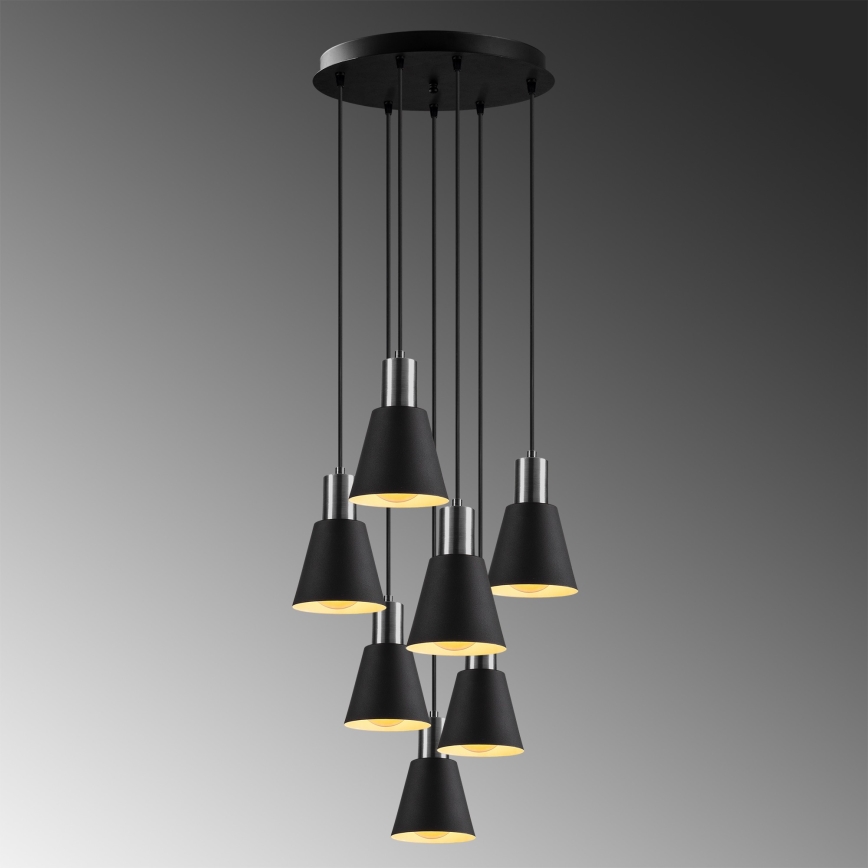 KEM Pendant Light 7xE27/40W/230V Black