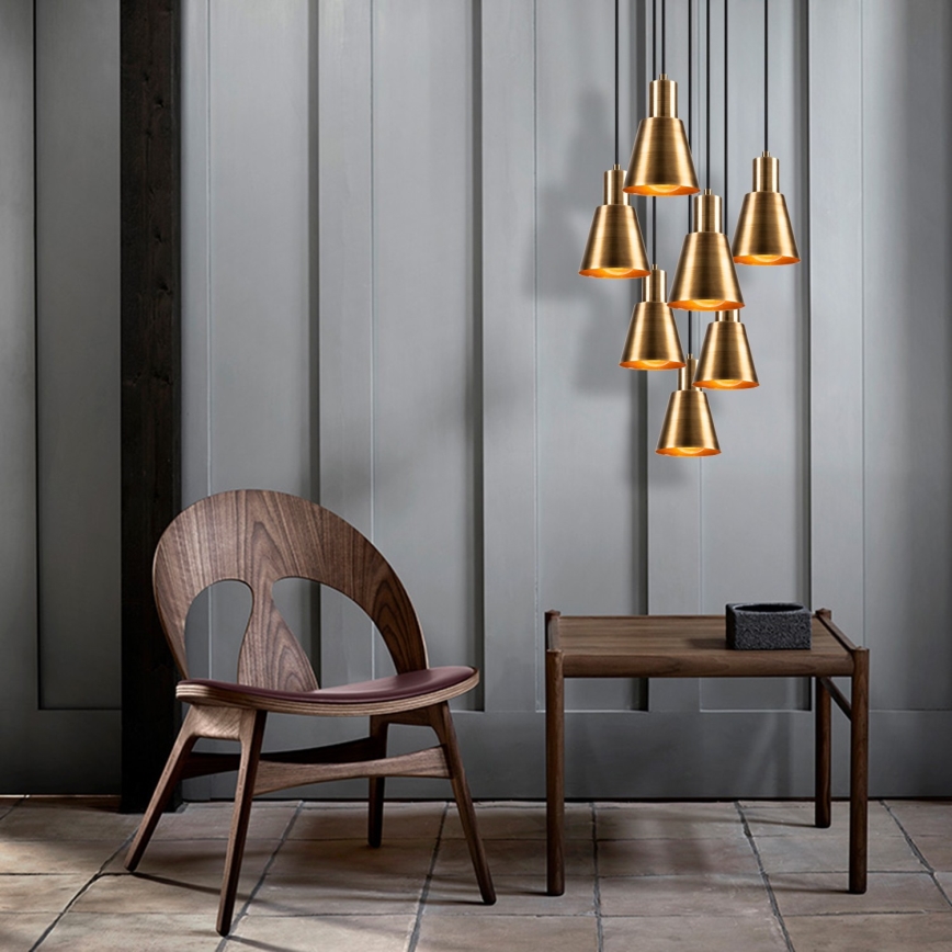 KEM Pendant Light 7xE27/40W/230V Gold