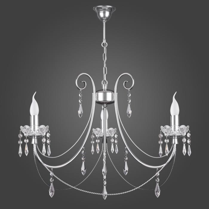 Kemar KN/3/CR - Chandelier CRISTAL 3xE14/60W/230V
