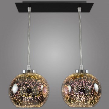 Kemar NP/2/D3 - Chandelier on a string KULE 3D 2xE27/60W/230V