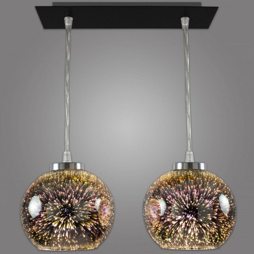 Kemar NP/2/D3 - Chandelier on a string KULE 3D 2xE27/60W/230V