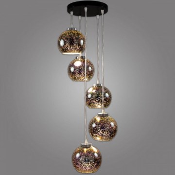 Kemar NP/5/W/D3 - Chandelier on a string KULE 3D 5xE27/60W/230V