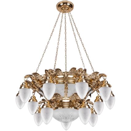 Kemar OW150 - Chandelier OURO EAGLE 15xE27/60W/230V + 6xE27/100W/230V