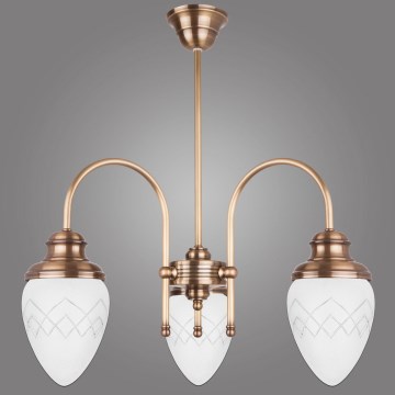 Kemar RI/3/M - Chandelier on a pole RINAMA 3xE27/60W/230V brass